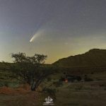 رصد دنباله دار نیووایز در آسمان لارستان